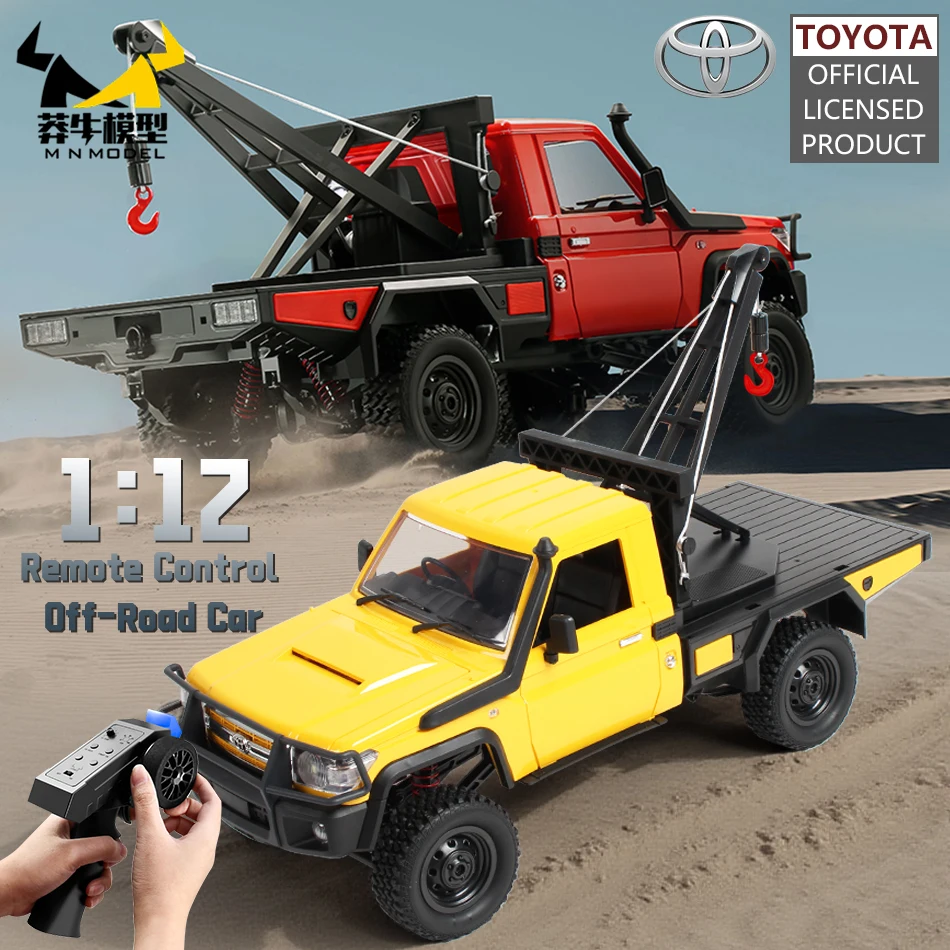 MN MODELO 1:12 4WD RC Vehículo de rescate Coche todoterreno Camión de escalada Grúa de simulación Pastilla Rock Crawler Colección Juguete para adultos