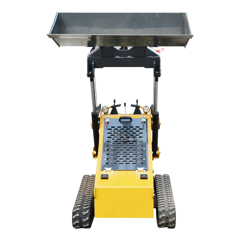 Customized Walk Behind Skid Loader High-Precision Mini Skid Steer Loader Strong Engine 420kg Auto Leveling Track Small Loaders