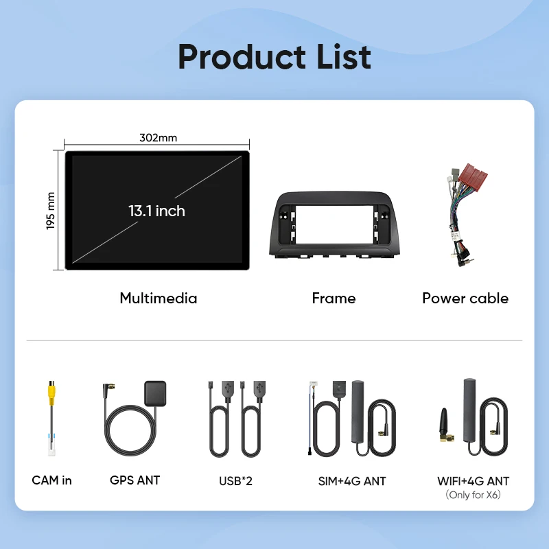 Ainavi 13,1 pulgadas Radio de coche para Mazda 6 GJ Series Atenza 2013 2014 2015 Carplay inalámbrico Android Auto Car Multimedia salida HDMI