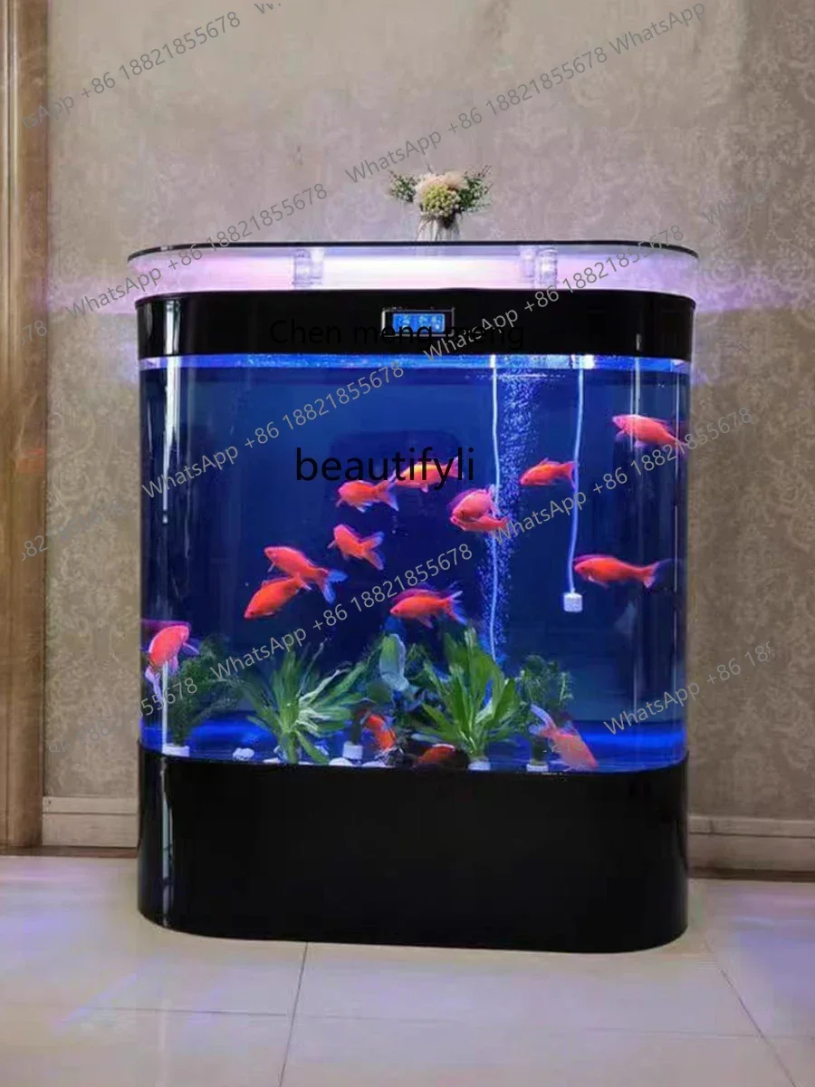 scn8617 Fish Tank Living Room Screen Household Glass Change Water Bottom Filter Mute Light Luxury Aquarium