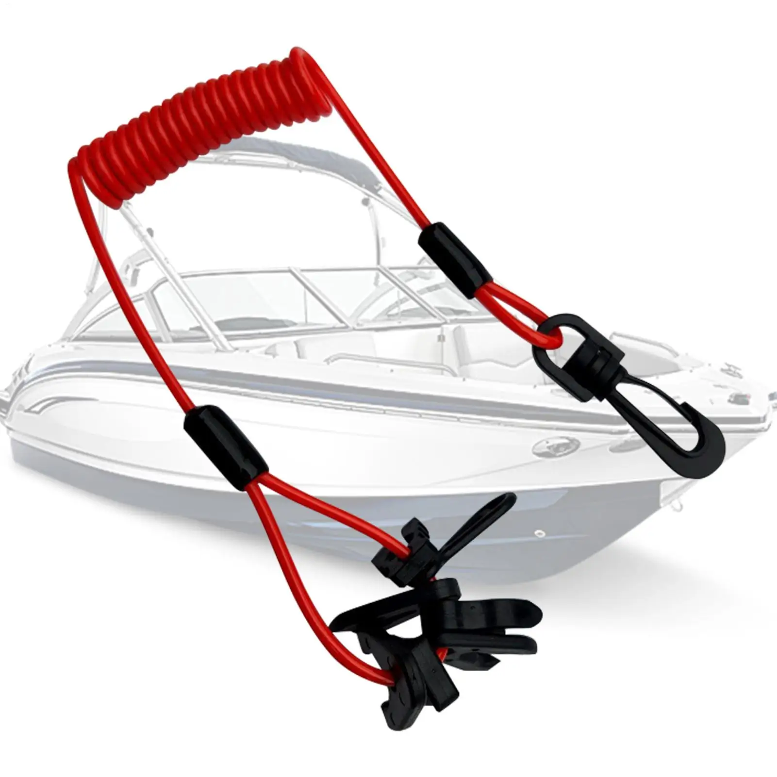 Boat Outboard SwitchEngine Motor Safety Connector Lanyard KillUrgent Stop Button Cord for Mercury Tohatsu