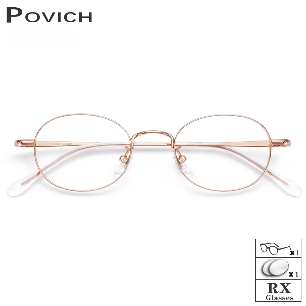 

Oval Women's Young Lady Optical Glasses Fashion Titanium Eyeglasses Recipe Prescription Lenses Reading Eyewear Ultrathin Myopia