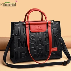 Luxury Brand Women Leather Handbags Shoulder Bags for Women 2024 New Luxury Designer Handbags Letter Lady Hand Bags Tote Bag Sac