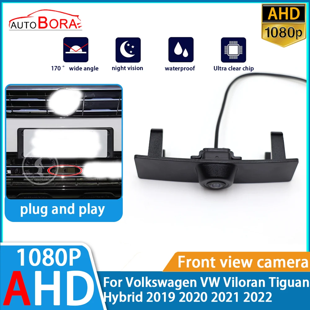 

AutoBora AHD Ultra Clear Night Vision LOGO Parking Front View Camera For Volkswagen VW Viloran Tiguan Hybrid 2019 2020 2021 2022