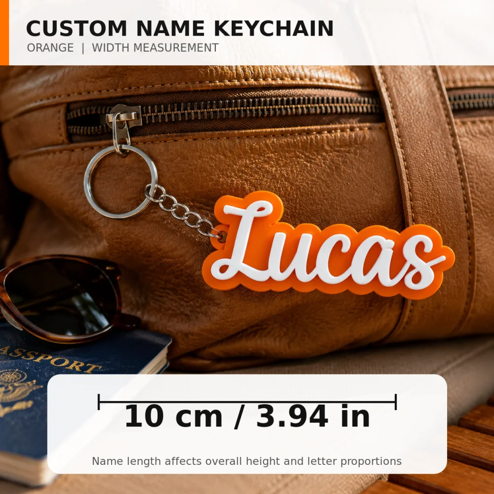 Personalized Custom 3D Name Keychain Double‑Layer Acrylic Key Ring Custom Name Bag Pendant Birthday Gift Accessory 1Pc