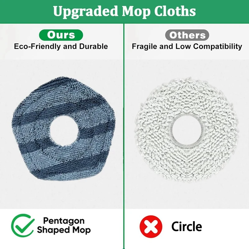 For Eufy X10 Pro Omni Robot Vacuum, Washable And Reusable Main Side Brush Hepa Filter Mop Cloth Dust Bags