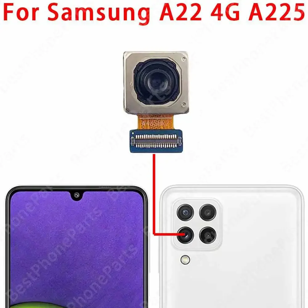 Back Camera For Samsung Galaxy A22 4G 5G A225 A226 Backside Rear Camera Module Replacement Parts