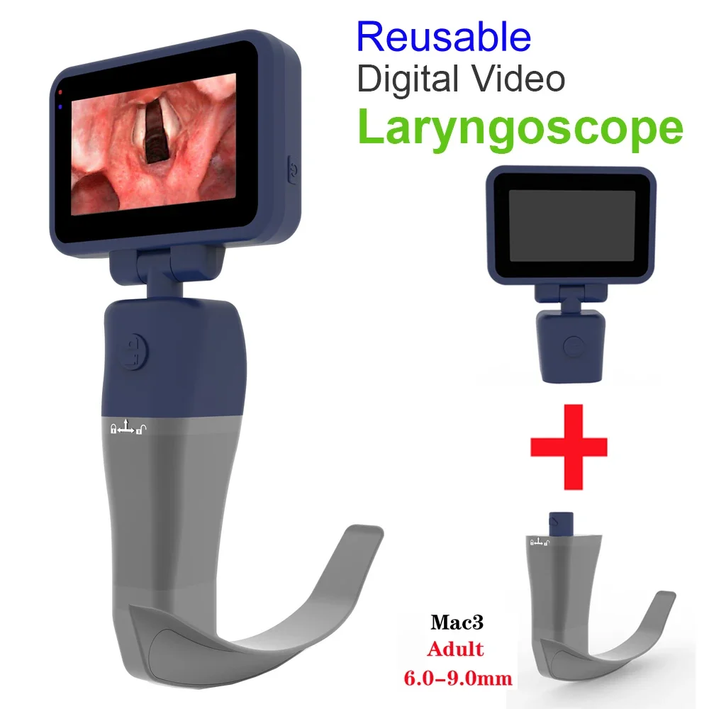 고해상도 후두경 휴대용 비디오 후두경 세트, 호흡기 및 응급 센터용