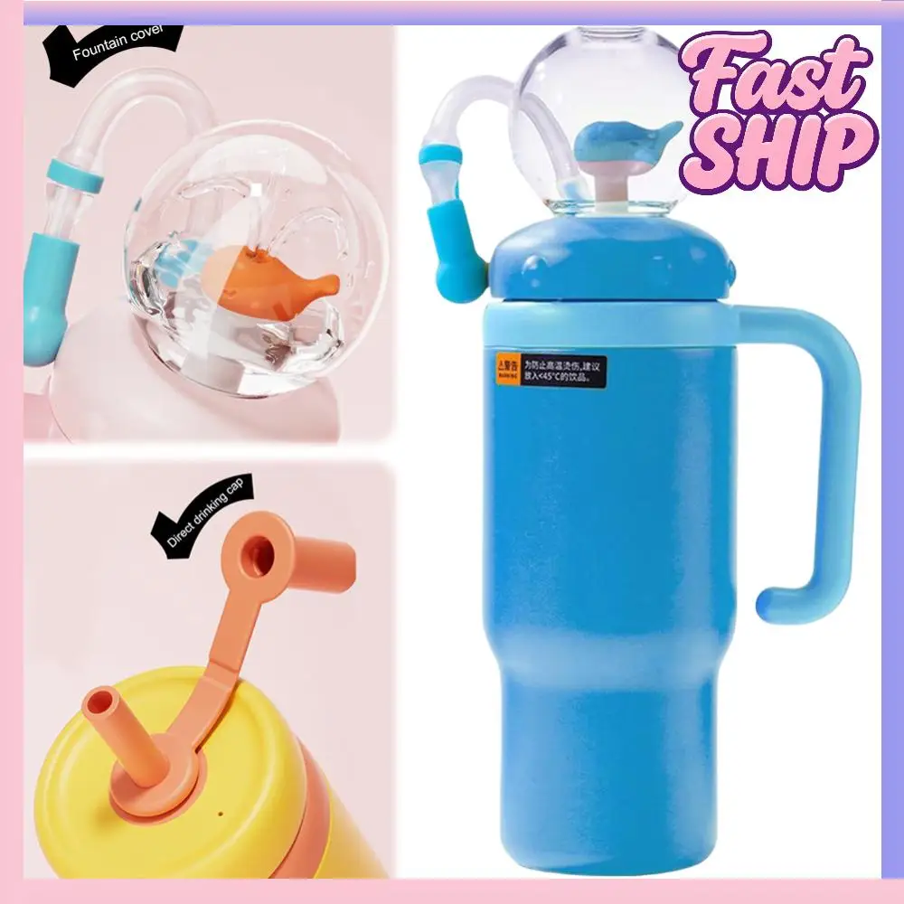 

24oz Stainless Steel Whale Water Cups for Kids Teens and Adults (D)