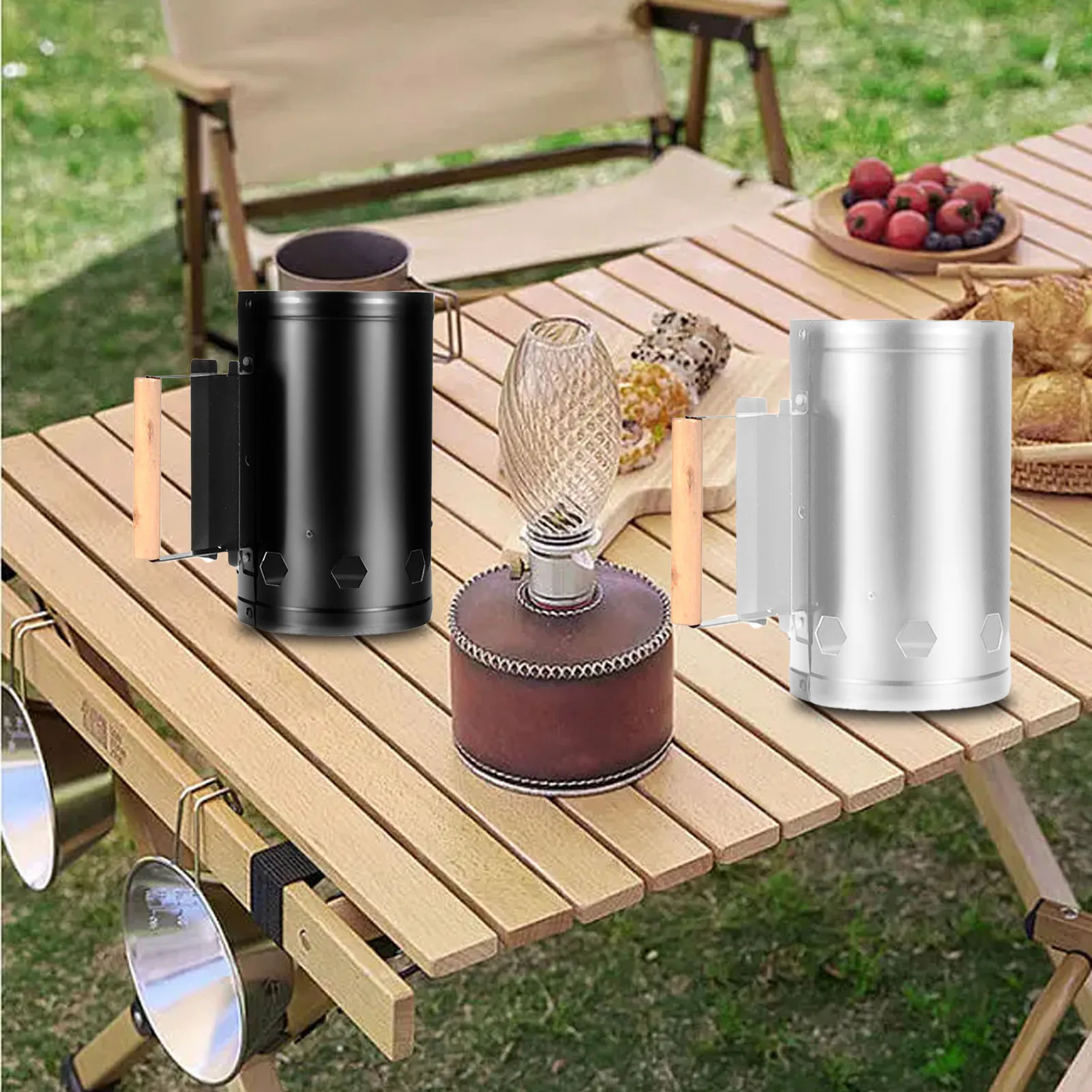 

Charcoal Chimney Starter Charcoal Chimney Starter Heat Resistant Stainless Steel Rapid Starter Can for Outdoor Cooking