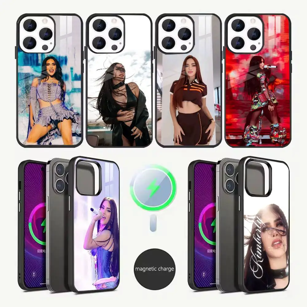 Funda para Teléfono con Diseño de K-Pop Latino (K-Kim-M, L-Loaiza-ZA) para iPhone 17, 16, 15, 14, 13, 12, 11, Pro, Max, Plus, SE4, con Carga Magnética