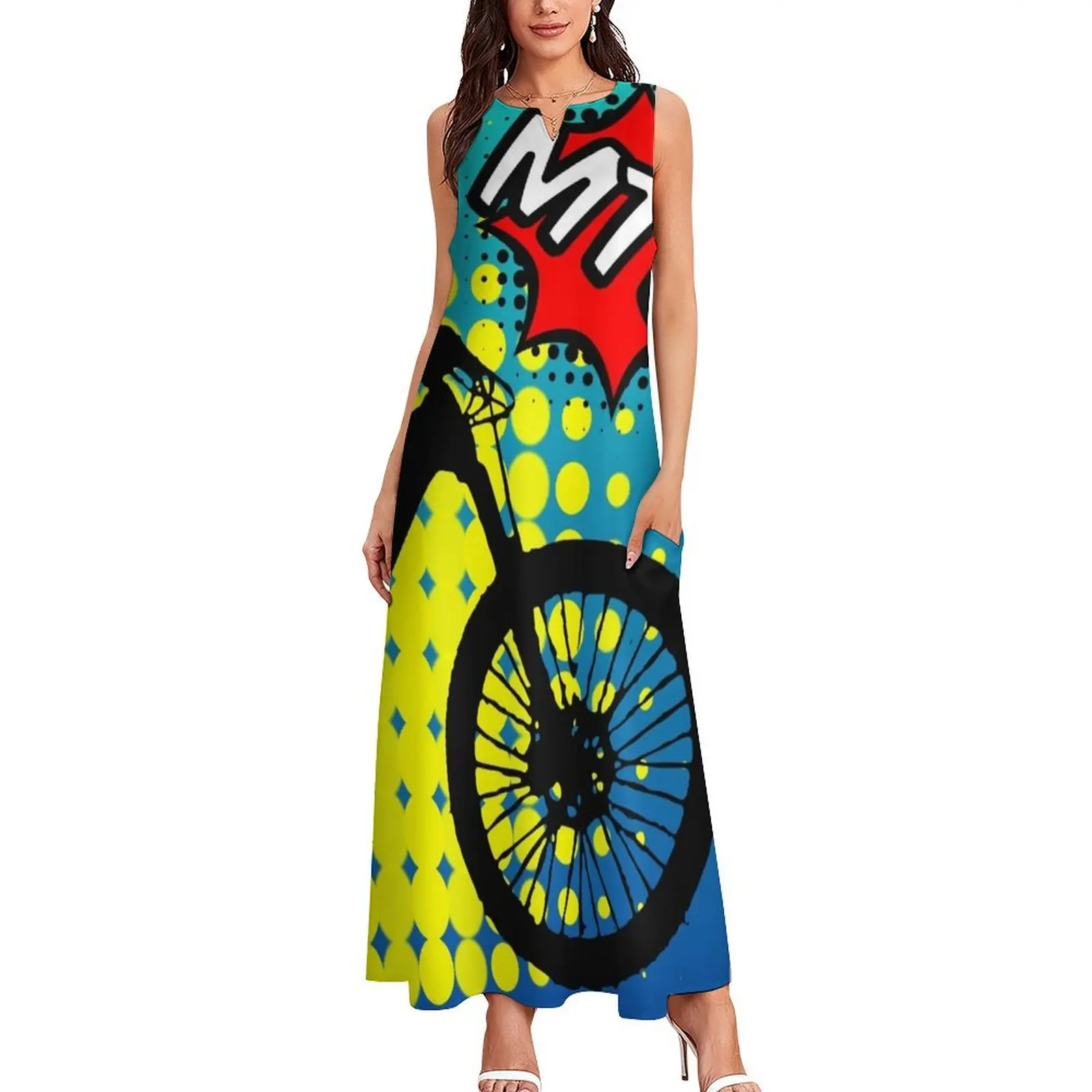 MTB POP - Mountain Biking MTB lovers, explore and adventure Long Dress women