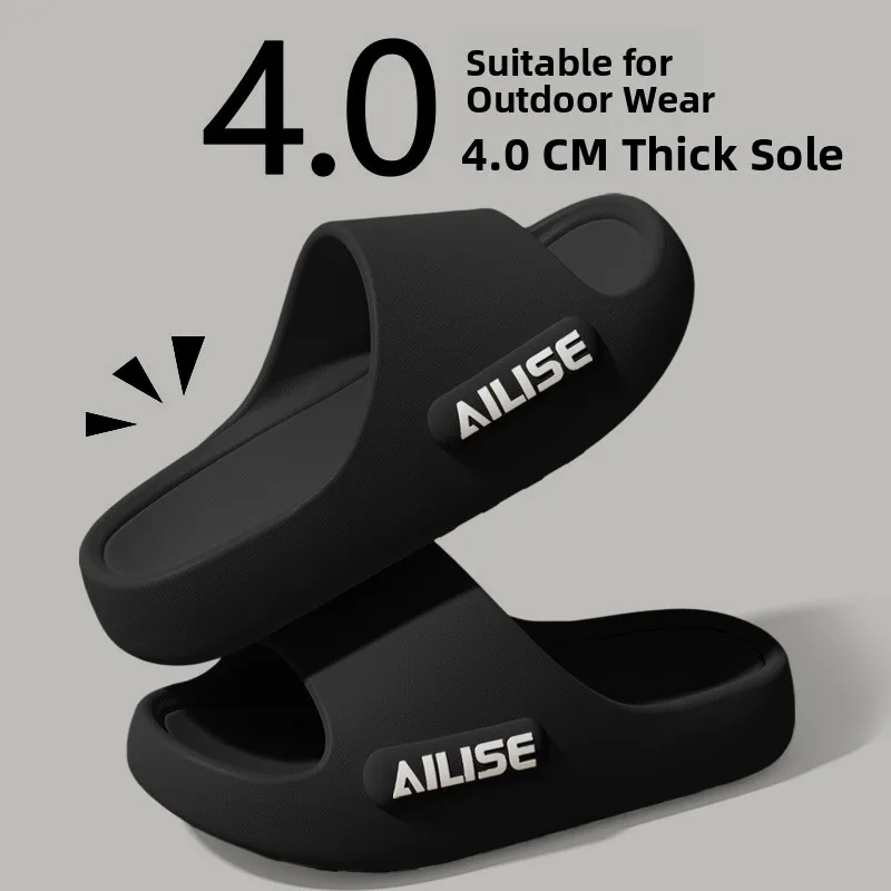 

Men's Thick Bottom Slippers Indoor Outdoor Summer Wearable Anti-Slip Odor Control EVA Slippers Simple Style Casual Slip-On Shoes
