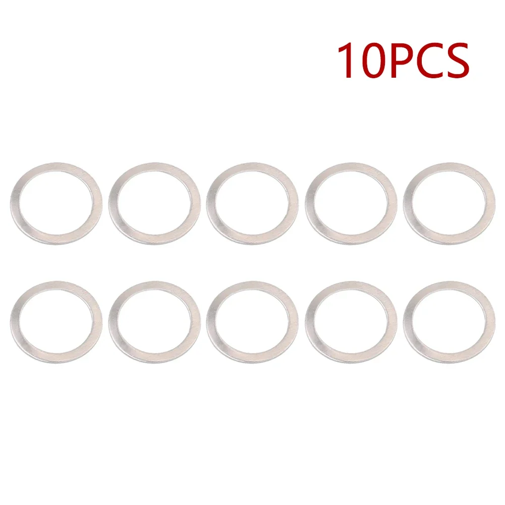 10Pcs Mountain Bicycles Pedal Spacer Crank Cycling Bike Aluminum Ring Washers Practical Outdoor Riding Practical Accessories