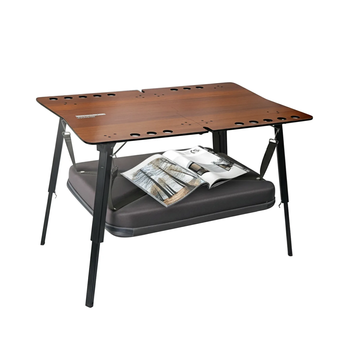 Outdoor Aluminum Folding Table IGT Lightweight Camping Car Portable Beach Picnic Tea & Cooking Foldable Height Adjustable
