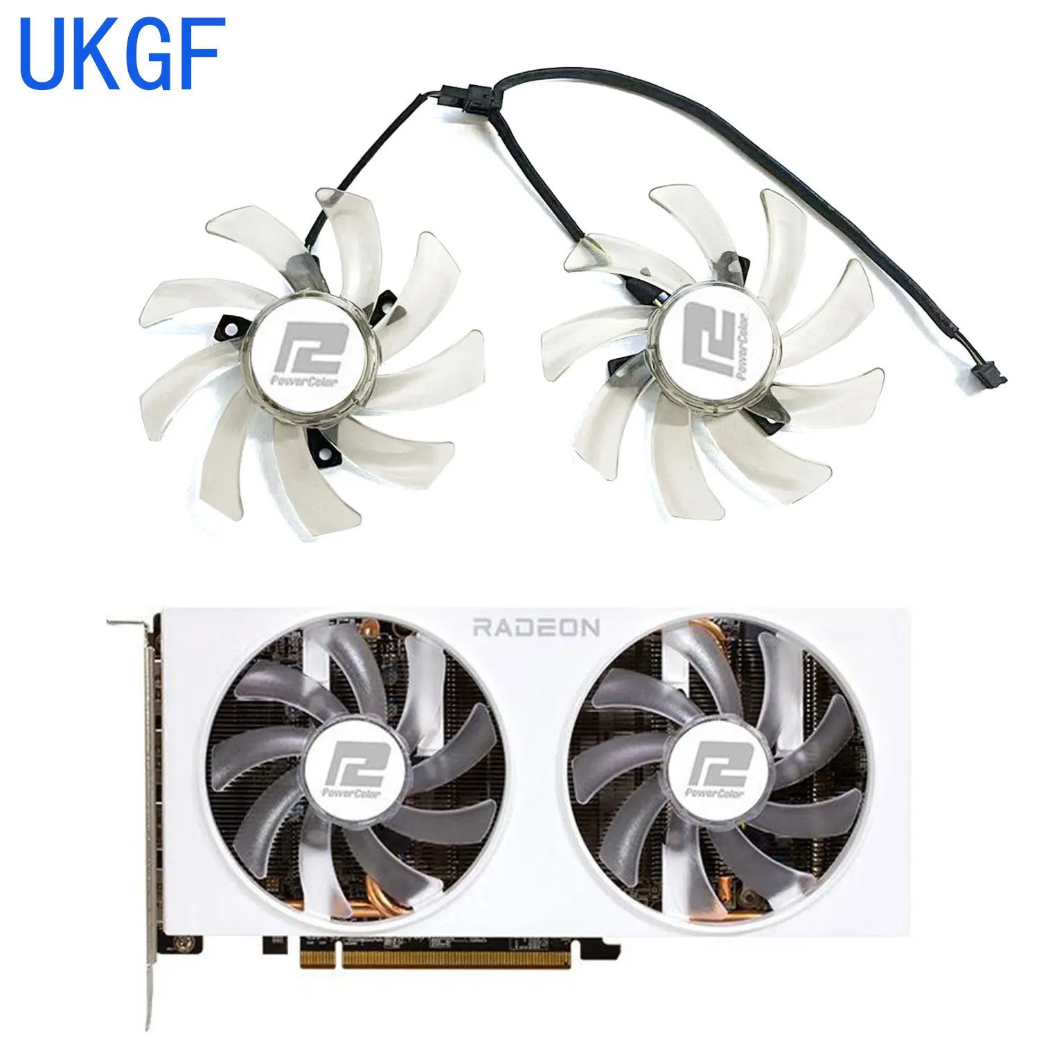 

New 85MM 4PIN T129215SH DC 12V 0.3A RX 6750 GPU fan suitable for PowerColor RX 6750 GRE competitive white card 10G