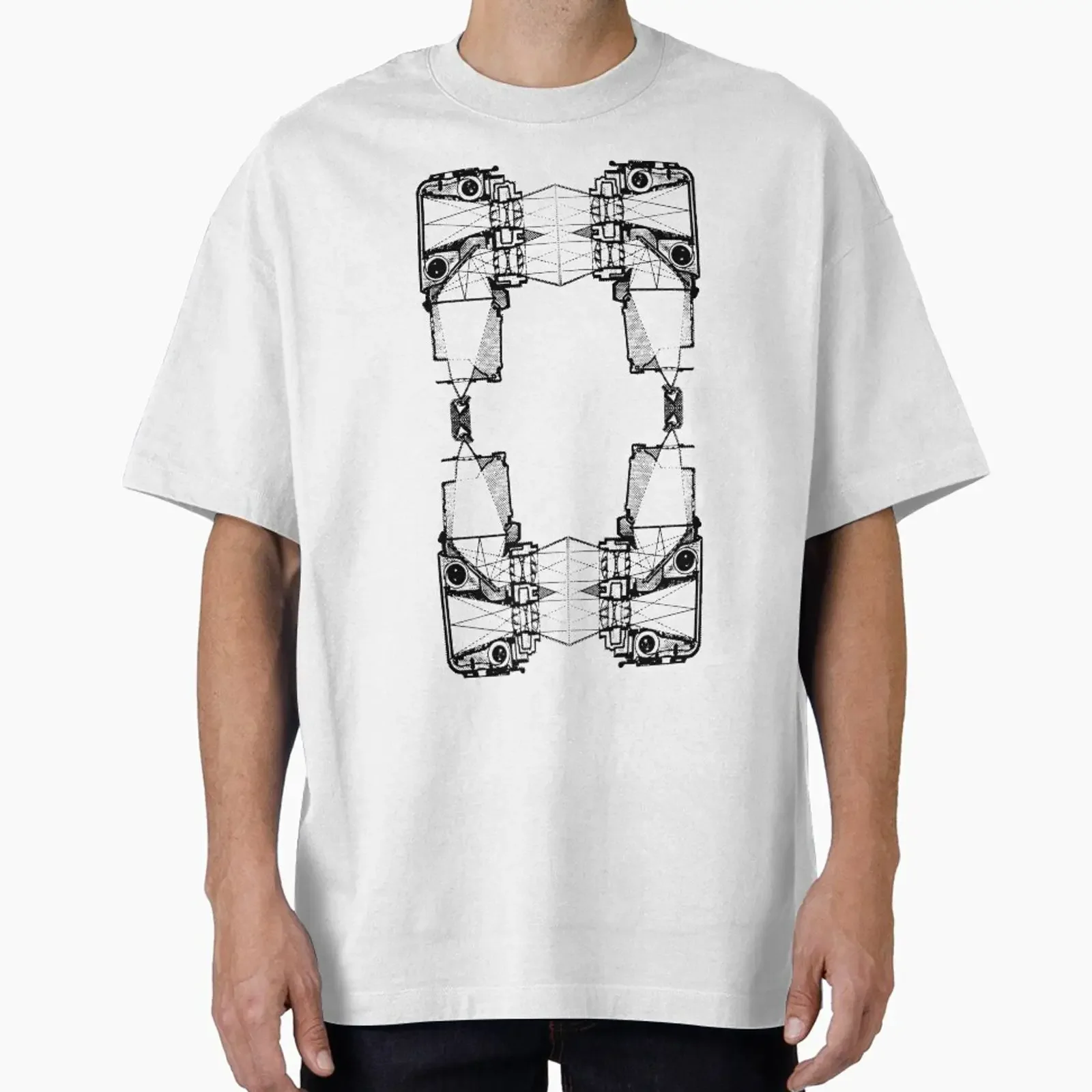 The light bounce box Oversized T Shirt vintage Washed Stylish Stretched Slightly Top For Everyday Wear Comfortable homme Casual