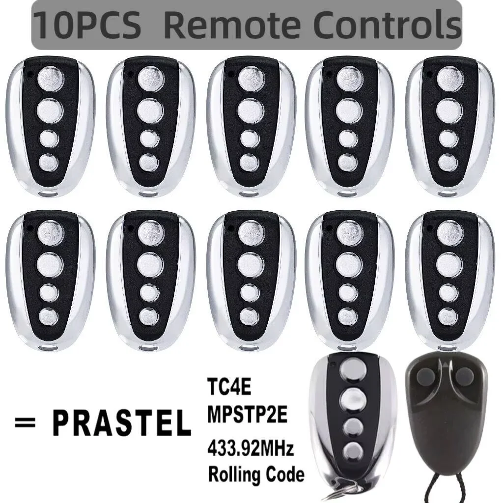 Compatible with PRASTEL TC4E Garage Door Remote Control For PRASTEL MPSTP2E 433.92MHz Rolling Code Transmitter