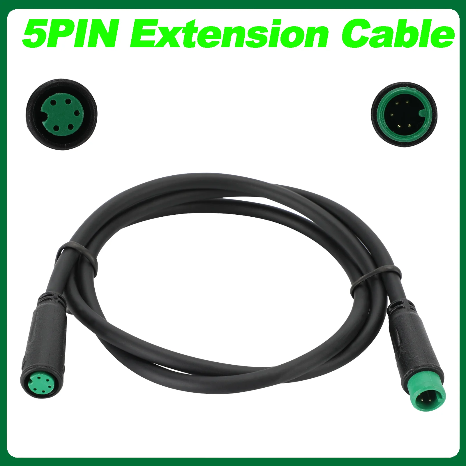 5Pin ذكر إلى أنثى M/F تمديد كابل مقاوم للماء. كابل تمديد المحرك المتوسط لكابلات تمديد عرض بافانغ للدراجة الكهربائية