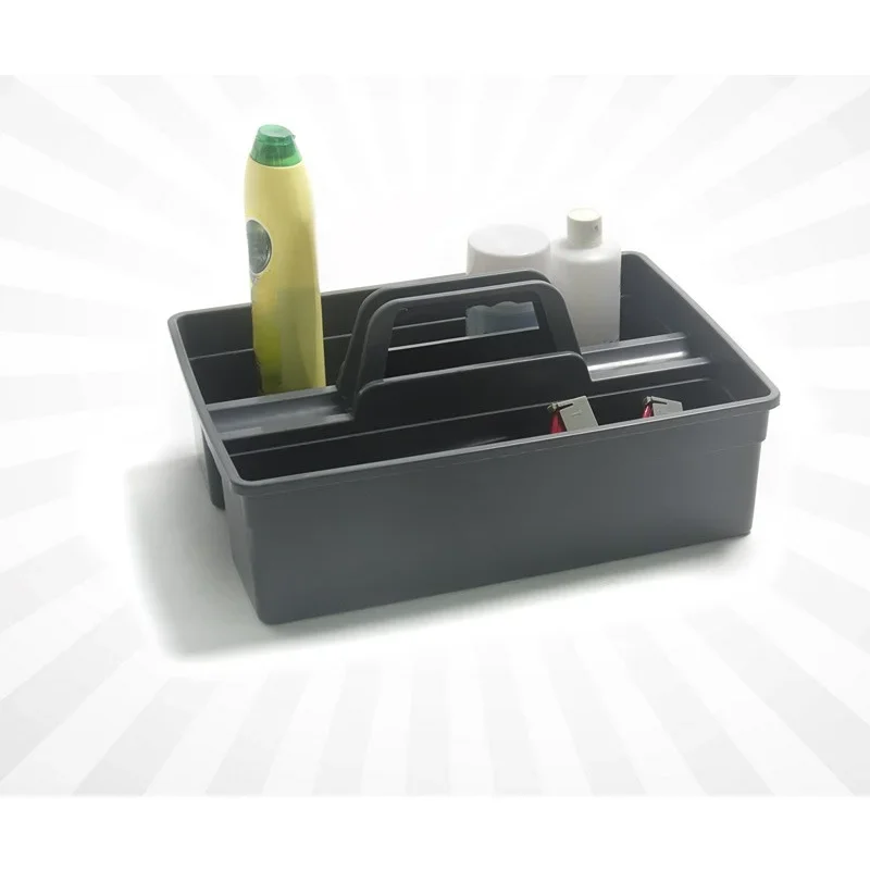3 Storage Baskets Dividers  General Purpose Executive Series Plastic Tote Tray Cleaning Caddy Carry with Handle