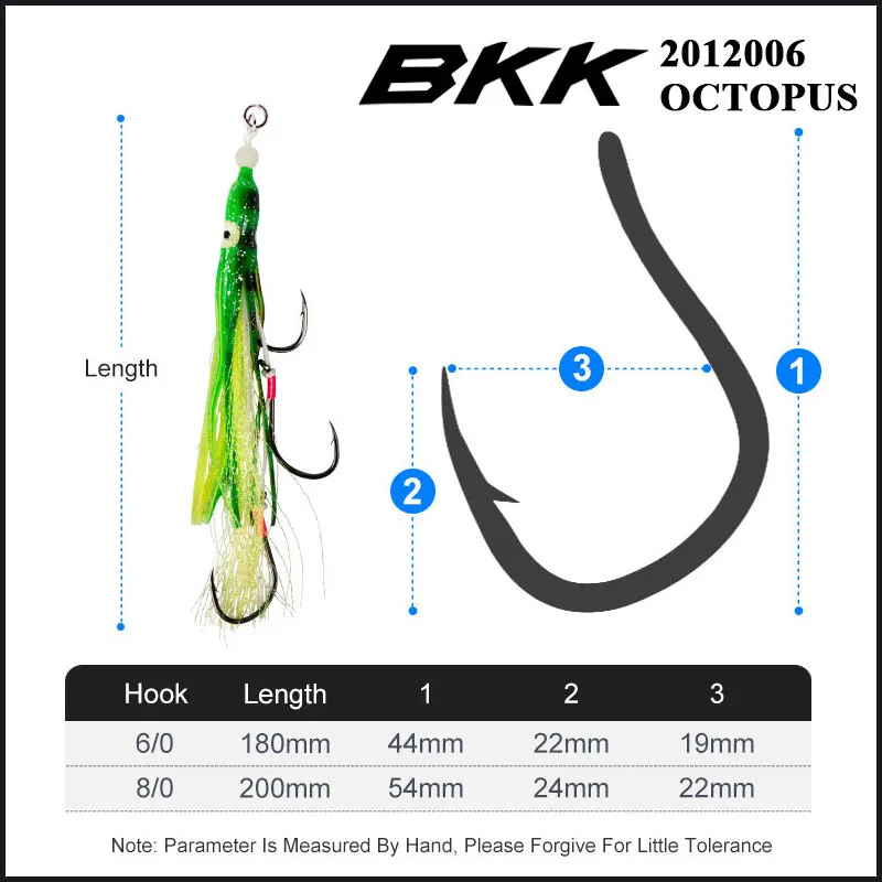 TEASER HK025 Inchiku 6/0 8/0 Squid Hook Jigging Hook Octopus Squid Rubber Fishing Lure UV Glow Triple Hook Tai Kabura Peche