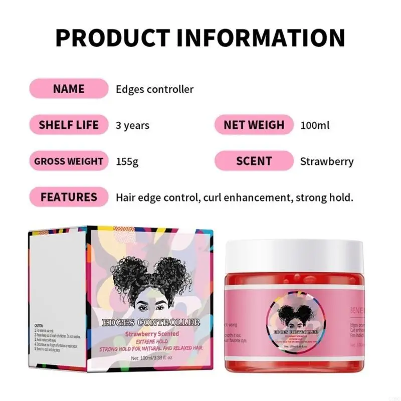 

G99E Strong Hold Hair Gel Edges Control Wax Edges Control Hair Gel Edges Control Gel
