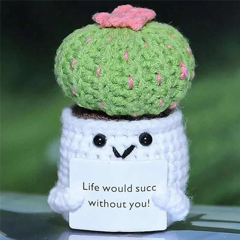 

Handmade Crocheted Vegetable And Fruit Doll Pendants Positive Energy Pack Ornaments Durable A