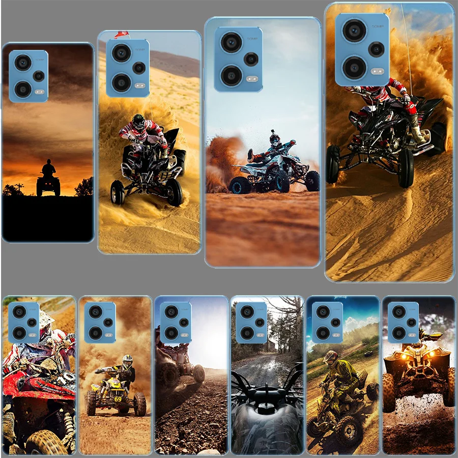 Four Wheeled Motorcycle off-Road Journey Funda For Redmi Note 13 Pro+ 5G Plus 12 12C 10 10C 10A 9 9T 9C 9A 8 8A 7 7A K70 K60 K40