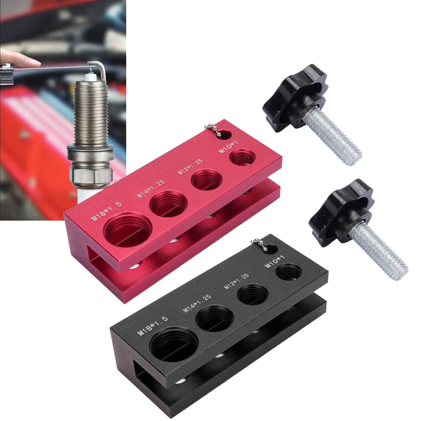 

10mm 12mm 14mm 16mm Universal Aluminum Car Spark Plug Gap Tool, Automotive Spark Plug Removal Repair Tool