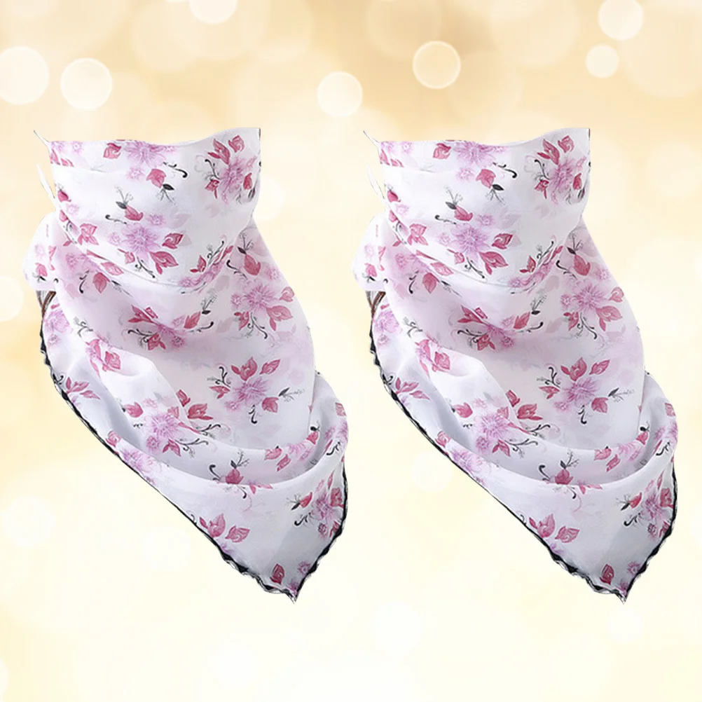 

2Pcs Chiffon Mask for Women Fashionable Sun Protection Face Mask Comfortable Soft Neck Scarf for Beach Walking Light Purple