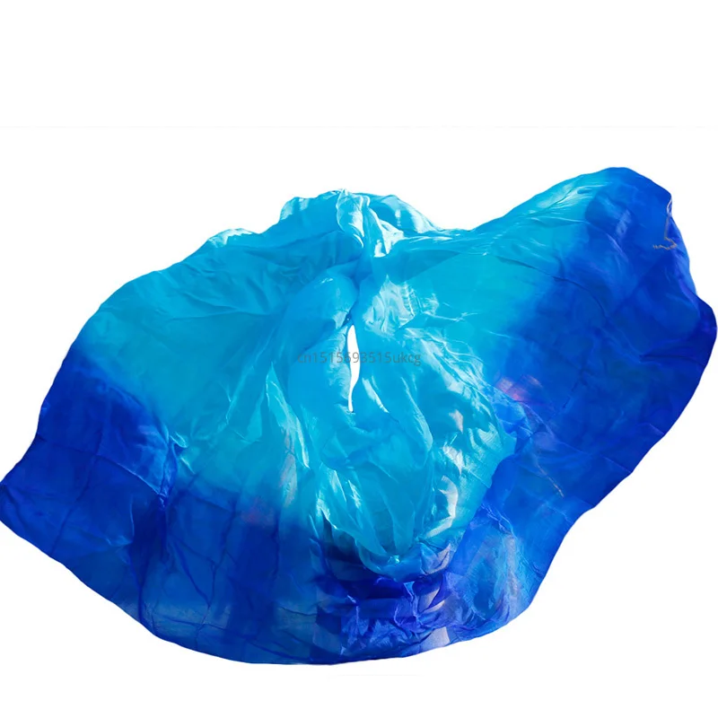 100% الحرير الرقص الشرقي الحجاب الرقص وشاح شال حريري الأزرق الملكي + الفيروز الرقص الشرقي ممارسة الأداء الحرير الحجاب 250/270*114 سم #4