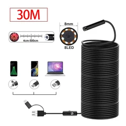 Industrial Automotive Car Endoscope Mini Usb Type C Endoscopic underwater  Camera Borescpe for Mobile Android Smartphon  30M