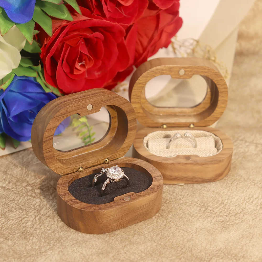 acrylic-wooden-walnut-ear-ring-jewelry-storage-box-elliptical-window-proposal-wedding-ring-box-home-storage-organizer