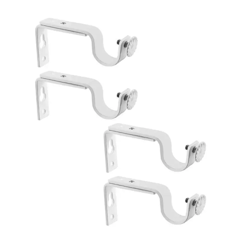

652F Pack of 4 Portable Sturdy Curtain Brackets for Secure and Elegant Display