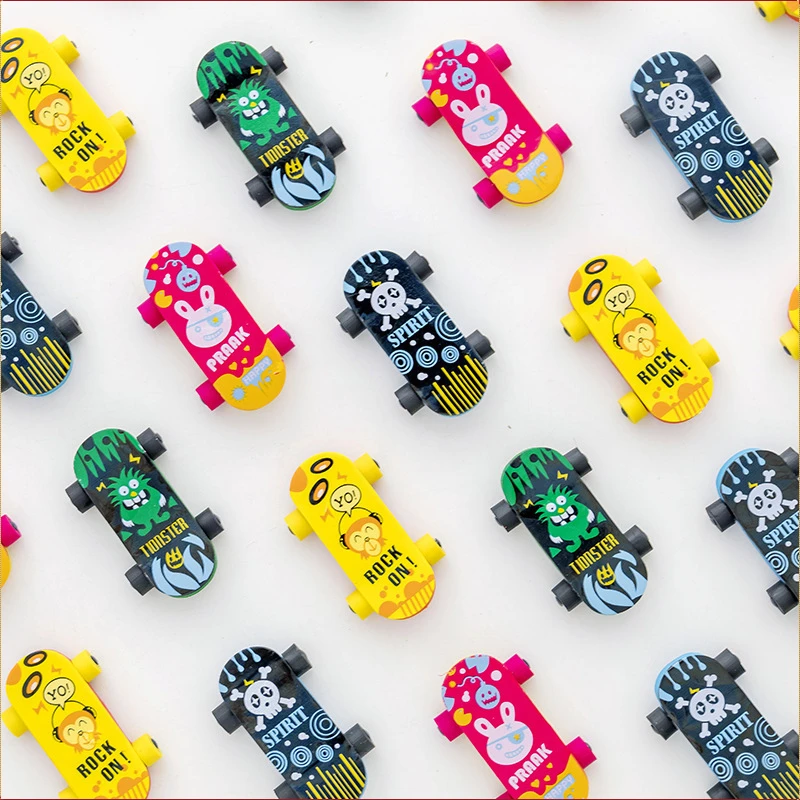 

12 Pcs Creative Cartoon Scooter Cute Pencil Eraser Student Eraser Stationery School Supplies