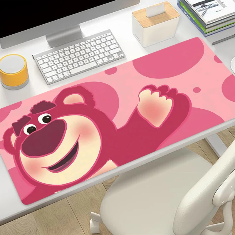 

Mouse Pad Large Strawberry Bear L-lotso Gamer Keyboard Mat Pads Gaming Desk Protector Laptops Mousepad Deskmat PC Anime Mousepad