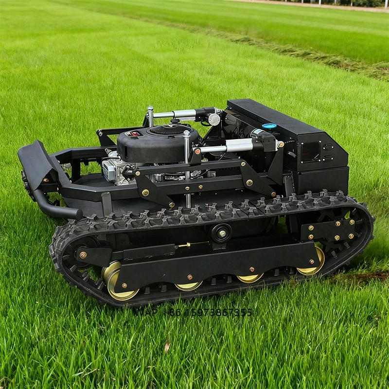 

China Best Seller Remote Control Intelligent Fully Automatic Tracked Lawn Mower With Attachments