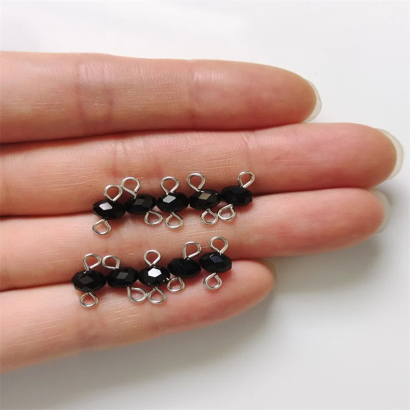 10pcs 11*6mm Crystal Beads Connection Charms for Earrings, Necklace Making Connection,Jewelry Making DIY Jewelry Findings