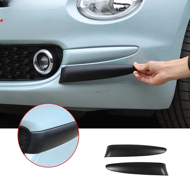 ABS Car Front Fog Lamp Side Fang Protection Cover Trim Kit Anti-Scratch Sticker For Fiat 500 2007-2025 Car Accessories