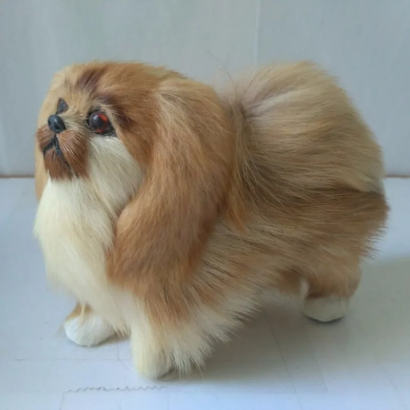 

Perro en miniatura de de pekingesa, de 15x6x13cm, juguete de para el hogar d2826