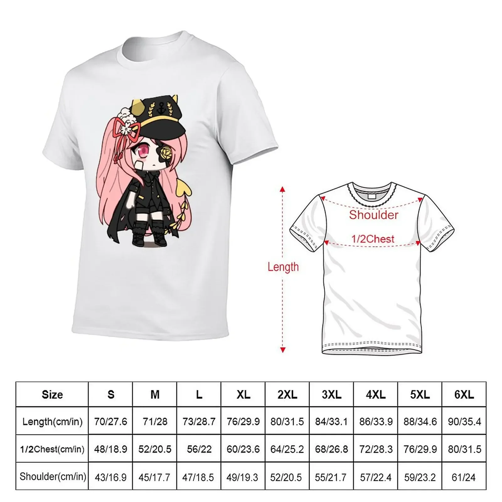 Gacha Life Satsuna T-Shirt new edition oversized mens clothes