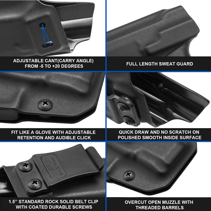 Taurus G3 IWB US Kydex Holster Concealed Carry for Taurus G3 Toro, Inside Waistband Clip Available, Right Hand Case