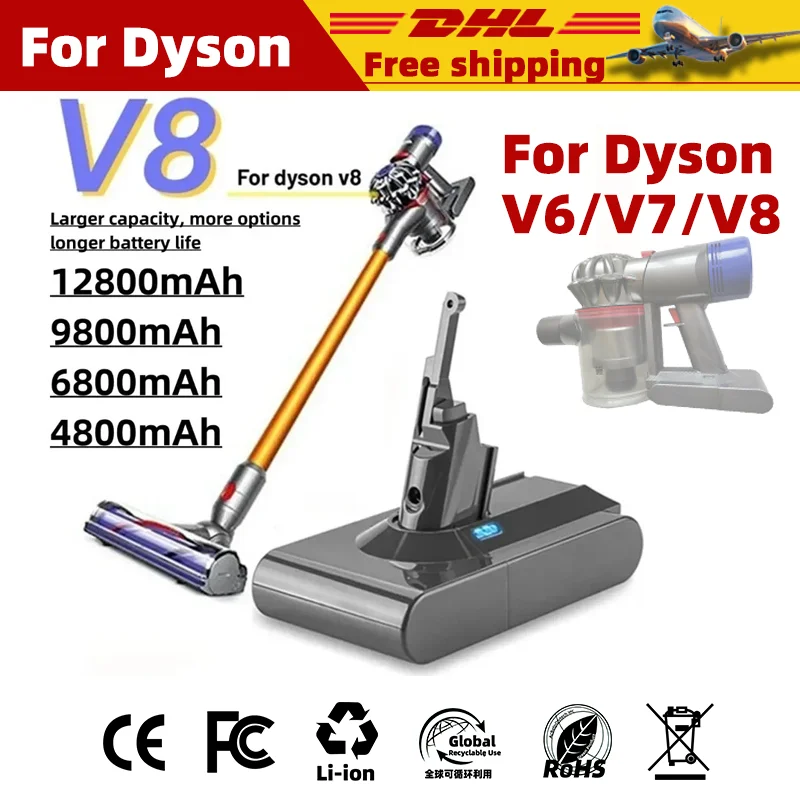 

For dyson v7 battery&dyson v8 battery Vacuum Cleaner Rechargeable Battery,for Dyson Series SV07 SV09 SV10 DC58 DC31 DC34 battery