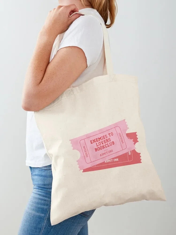 

enemies to lovers book club Tote Bag supermarket folding bag Women's bag tote bags aesthetic Cloth