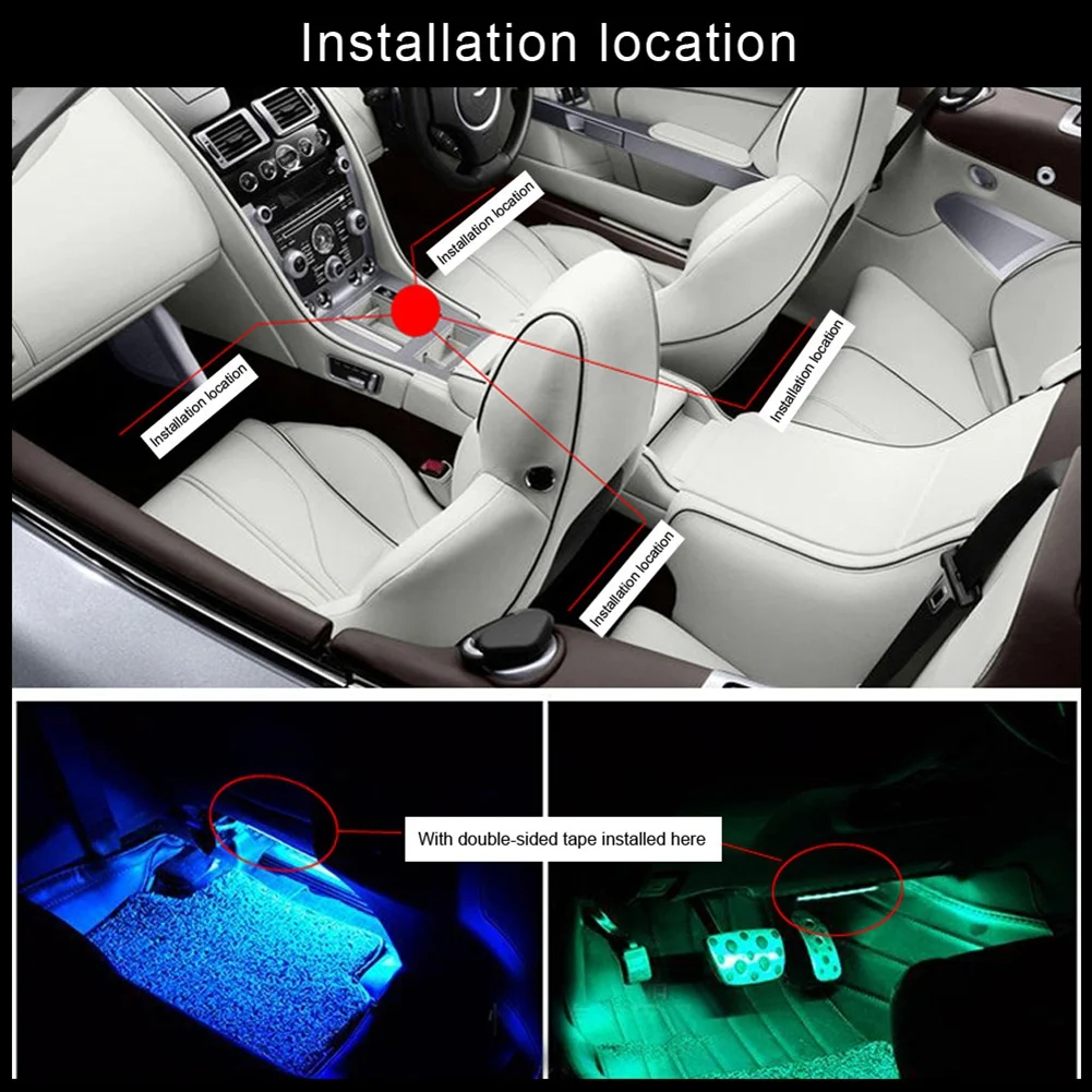 Atmosphere Light Bar with RGB and Music Sound-Activated Lights USB Plug and 4 in 1