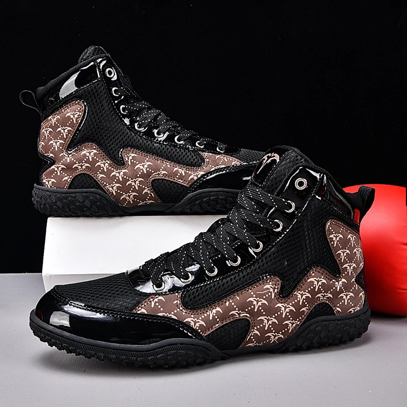 

Men Professional Boxing Shoes Comfortable Outdoor High Top Combat Athletic Male Wrestling Shoes Lightweight Big Size Sneakers