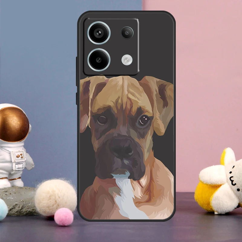  Cute Boxer Dog Puppy Case For Xiaomi Redmi Note 9 10 11 12 13 Pro Plus 12S 11S 10S 9S Remdi 12 13 C 9C 10C Cover