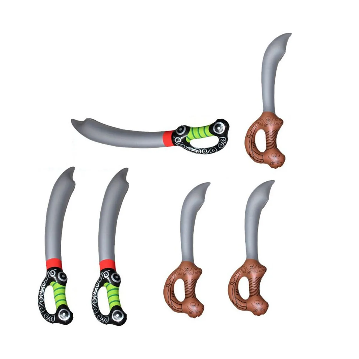 

6pcs Inflatable Pirate Sword Toys Kids Pretend Play Small Animals Party Favors Children Games Costumes Props