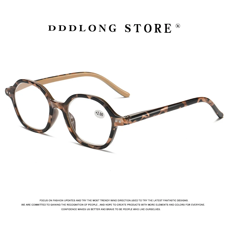 DDDLONG Reading Glasses Women High Quality Diopter Hyperopia Farsighted Gift Presbyopic Eyeglasses Men +1.0 1.5 2.0 2.5 D222