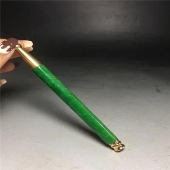 Tedarik Zümrüt Kuvars Kaya Yeşim Filtresi Uzun Sigara Tutucu Bashan Zümrüt Yeşili Pipo Duman Borusu Yeşim Sigara Seti Küçük Kase